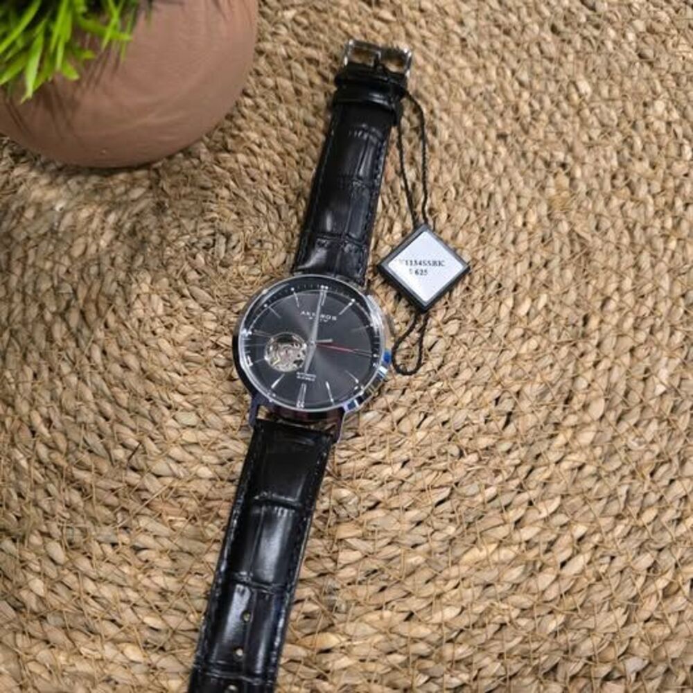 Men's Akribos XXIV AK1134SSBK Automatic Watch Black dial